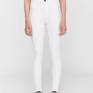 Noisy may high waisted white jeans